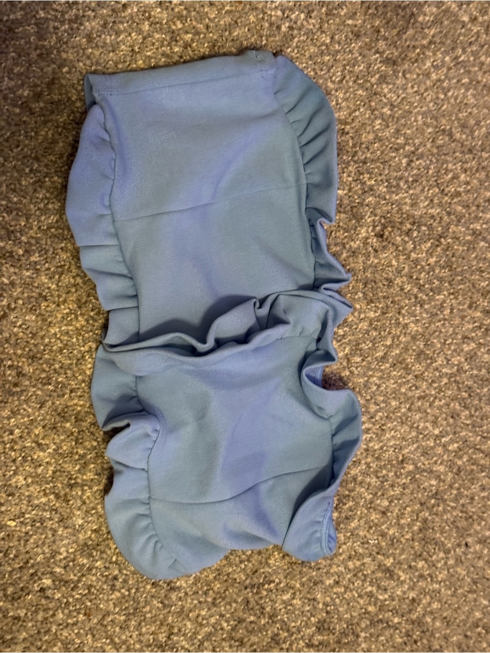 Fashion Nova womens Blue Ruffle tube top